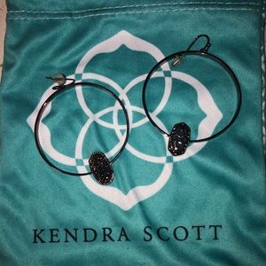 Kendra Scott Elora Chocolate Drusy Hoop earrings